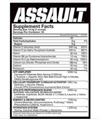 Assault Raspberry Lemonade Pre-Workout Muscle Powder