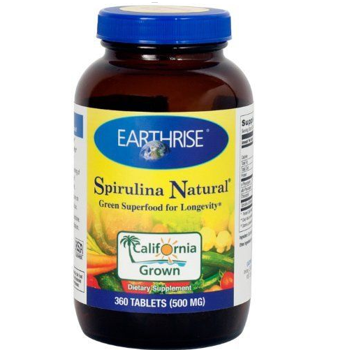 Spirulina Natural 360 Tablet 500 mg Dietary Supplement