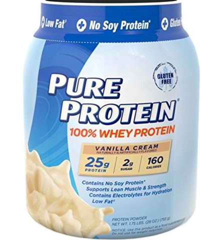 Pure Protein Vanilla Cream 100 Whey Protein Powder